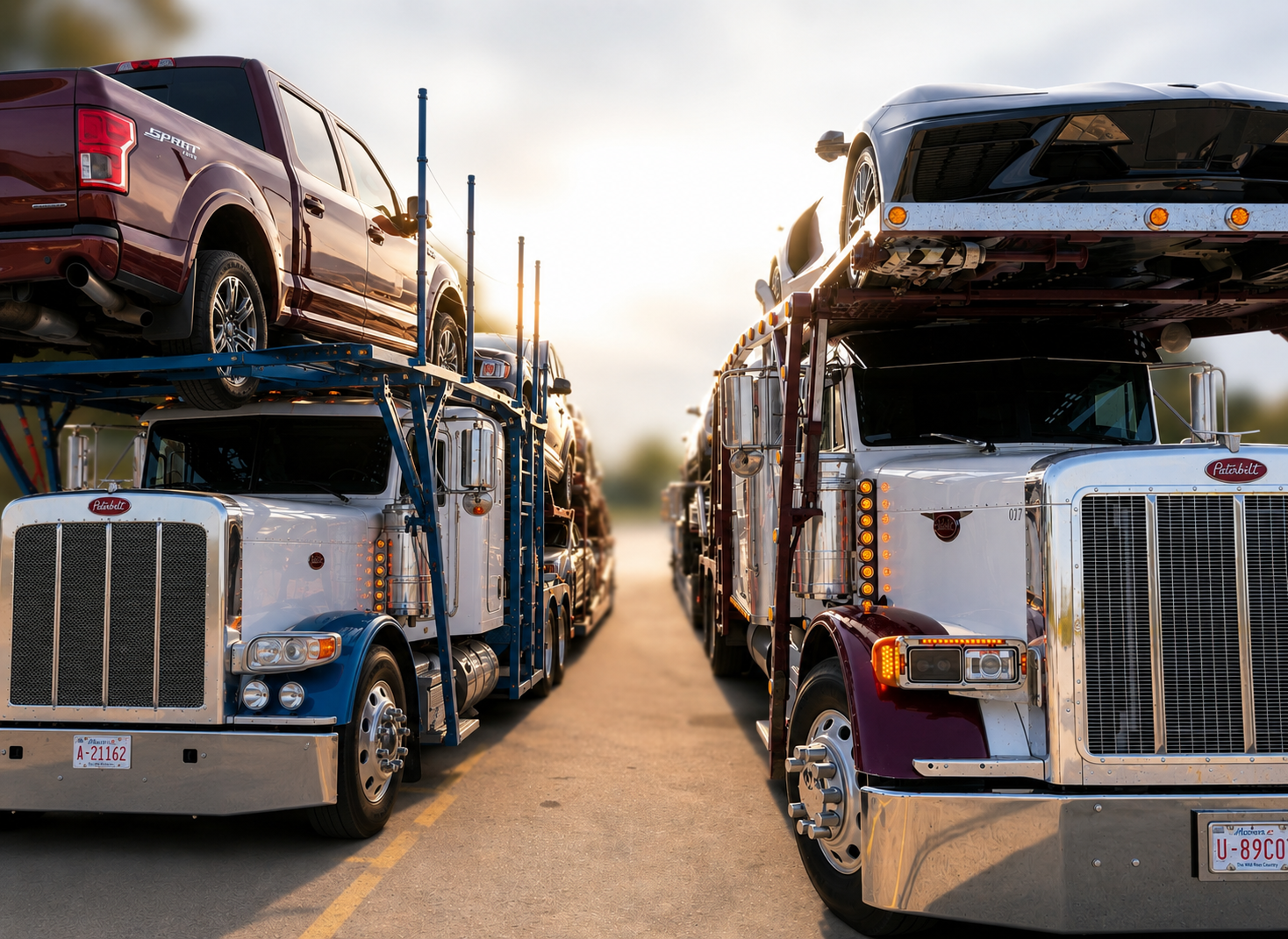 BradLeigh Solutions truck at sunset with full load